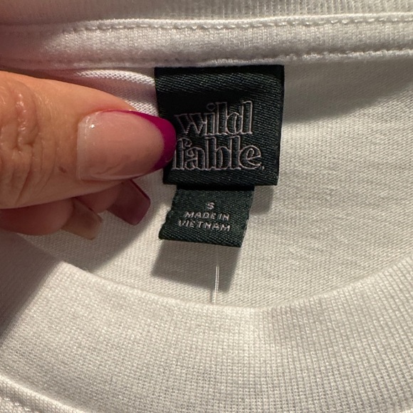 Wild Fable Oversized White Graphic 1995 West Coast Tour Concert Tee Size S NWT - Picture 3 of 5